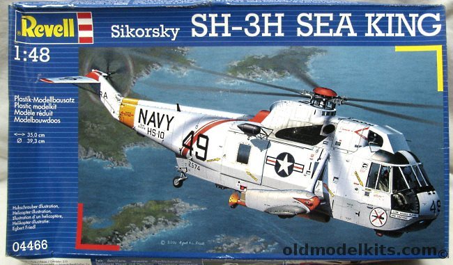 Revell 1/48 Sikorsky SH-3H Sea King - US Navy HS-10 'Taskmasters' NAS North Island San Diego CA 1986 / HS-9 'Sea Griffins' of the USS Theodore Roosevelt Operation Desert Storm 1991, 04466 plastic model kit